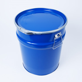 Hobbock 30 Liter, UN, innen gold lackiert, außen blau
